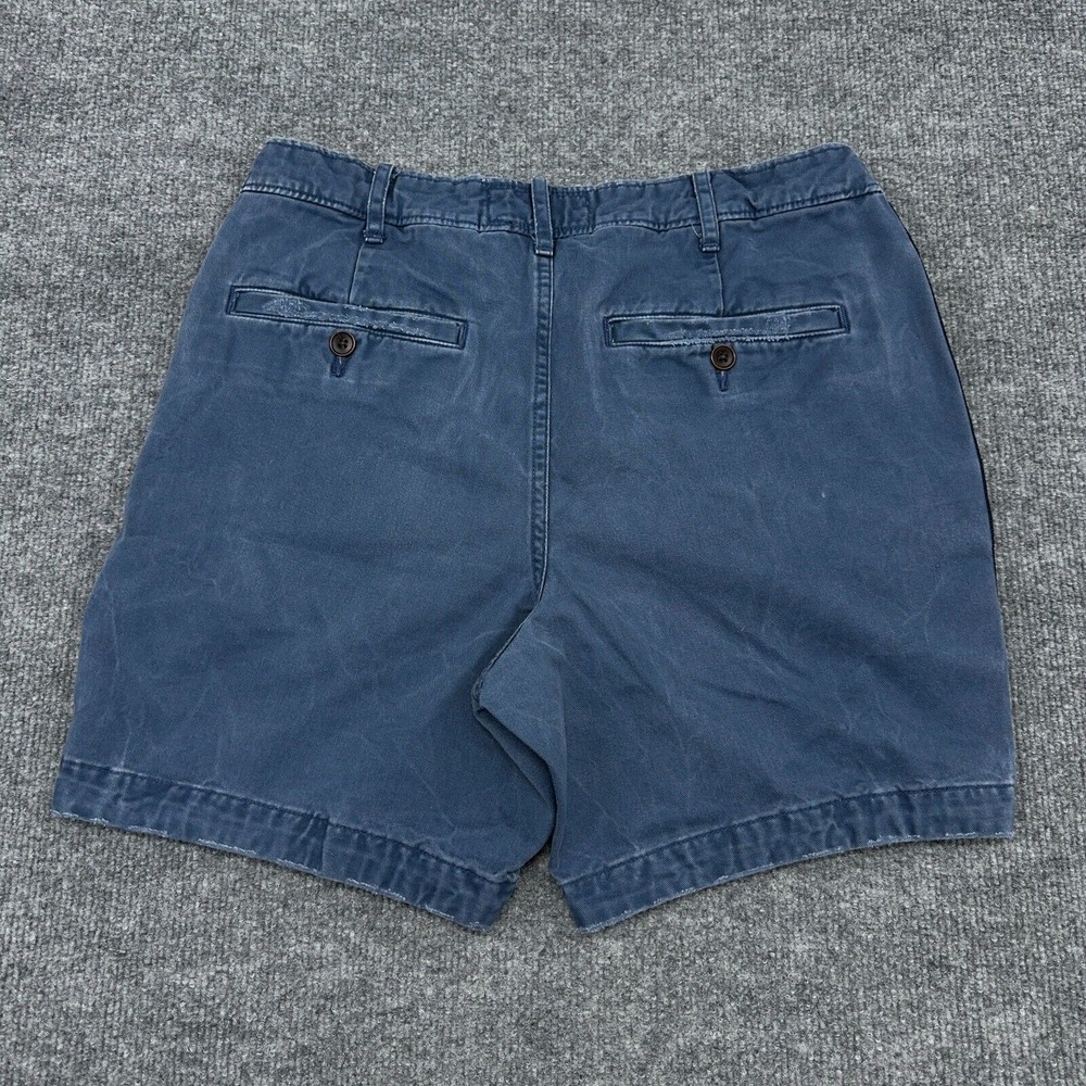 Abercrombie & Fitch Shorts Men 29 Navy Shuttle Tape Side Stripe Chino Distressed - Picture 9 of 10